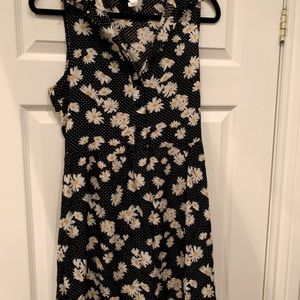 Black Daisy Sun Dress with back cutout